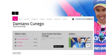 Damiano Cunego: página web oficial